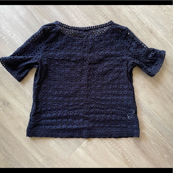 Boxy Lace Pattern Overlay Tee - Picture 3 of 7